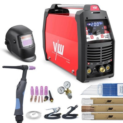 Vector TIG AC/DC 200A inclusief laskap en toebehoren