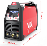 Vector AC/DC TIG-lasapparaat 200A met digitaal display, pulsfunctie en MMA 170A