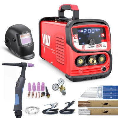 Vector TIG DC 200A inclusief laskap, reduceerventiel en en accessoires Tokyo 2300
