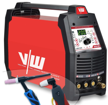 Vector DC TIG-lasapparaat 200A met plasmasnijder 50A, puls inverter, MMA elektrode 170A, HF-ontsteking, IGBT | B2400