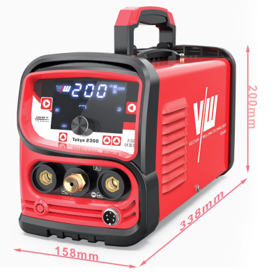 Vector DC TIG-lasapparaat 200A, puls, inverter, MMA elektrode 170A, HF-ontsteking, IGBT | T2300