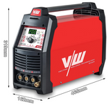 Vector DC TIG-lasapparaat 200A met plasmasnijder 50A, puls inverter, MMA elektrode 170A, HF-ontsteking, IGBT | B2400